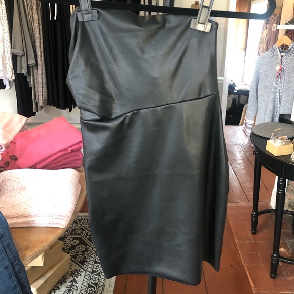 Free People Leather Mini Dress - Picture 4 of 6